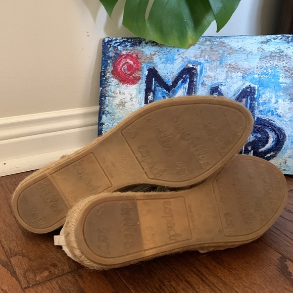 Gaimo Handmade Espadrilles Cream Textured Silk and Leather Sz 40 - Picture 12 of 12